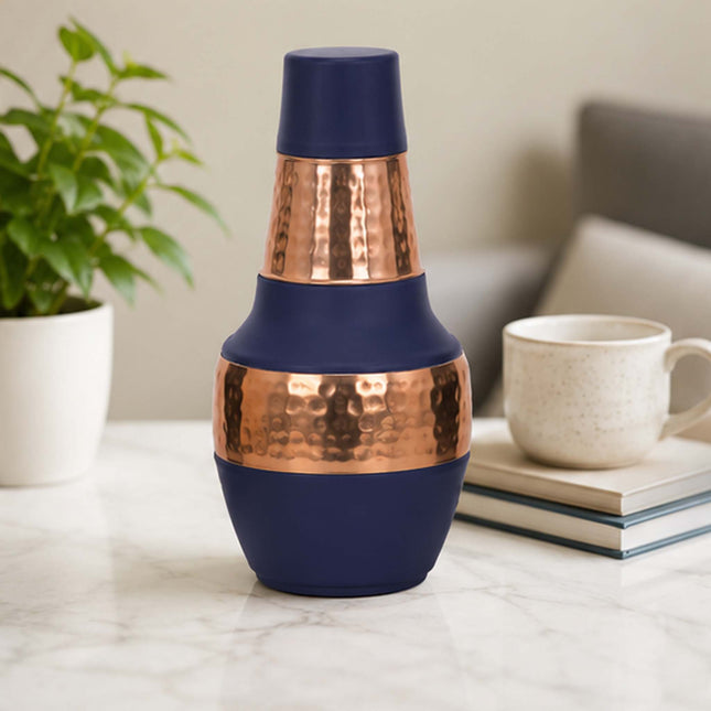 Venus Copper Jar – Blue Decorative Storage Jar