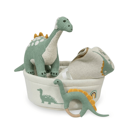 Knitted Dino Basket Gift Set