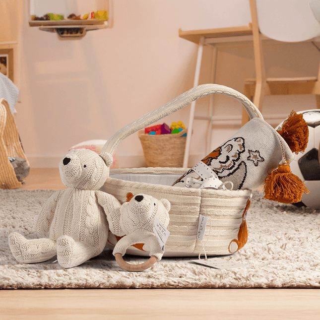 Knitted Soft Teddy Bear gift set