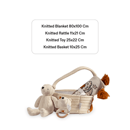 Knitted Soft Teddy Bear gift set
