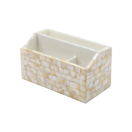 Luxe Dining Organizer - Mother of Pearl 3-Slot Napkin & Cutlery Holder