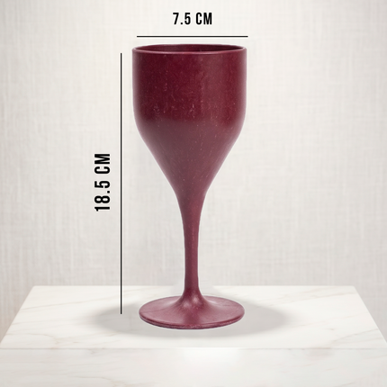 Himalayan Pine Needle Wine Glass – Dark Pink