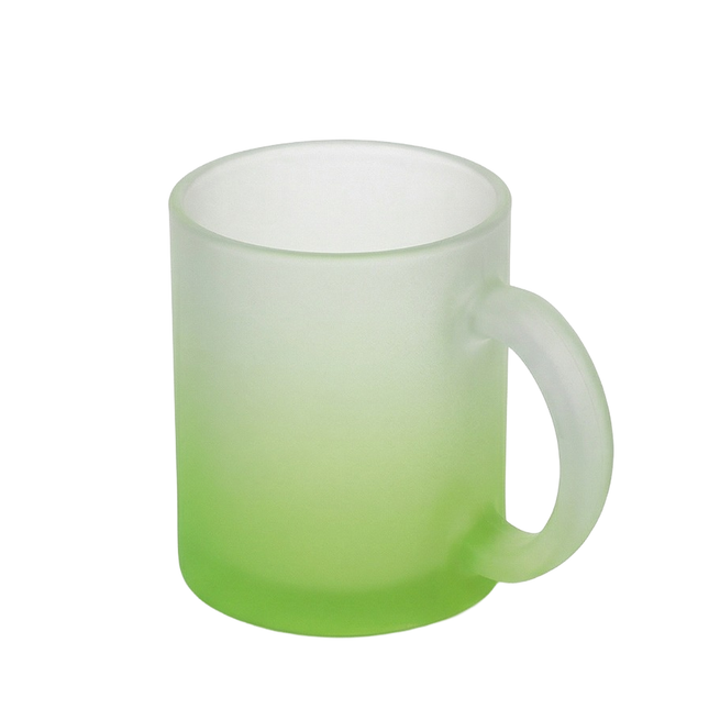 Matte Finish Frosted Translucent Glass Mug with Gradient Design_a