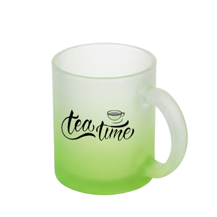 Matte Finish Frosted Translucent Glass Mug with Gradient Design_b