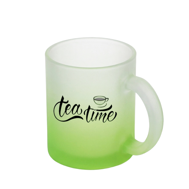Matte Finish Frosted Translucent Glass Mug with Gradient Design_b