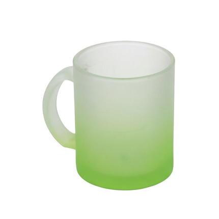 Matte Finish Frosted Translucent Glass Mug with Gradient Design_c