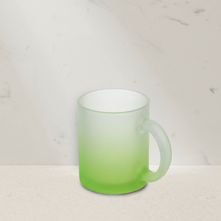 Matte Finish Frosted Translucent Glass Mug with Gradient Design_e