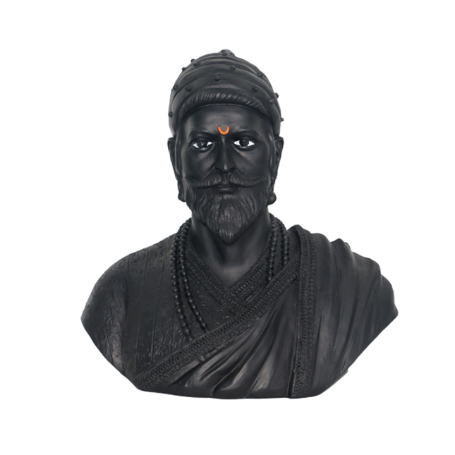 Chhatrapati Shivaji Maharaj Bust – Matte Black Heritage Edition