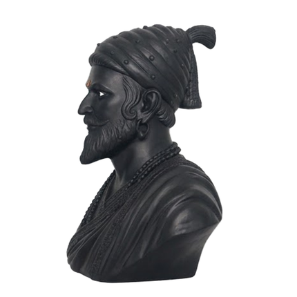 Chhatrapati Shivaji Maharaj Bust – Matte Black Heritage Edition