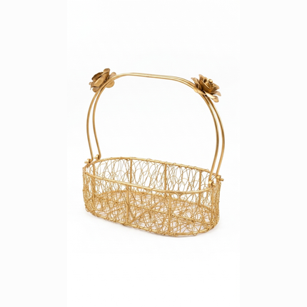 Copper Basket with Jar – Decorative Gift Hamper Set_d