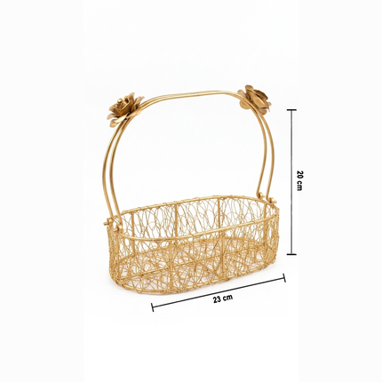 Copper Basket with Jar – Decorative Gift Hamper Set_g