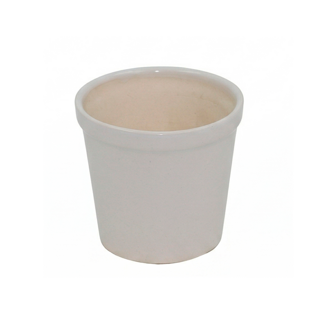 Minimalist White Ceramic Planter Pot – Modern Indoor Plant Container