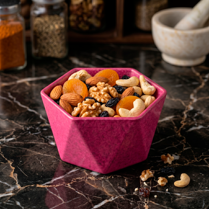 Pink Himalayan Pine Needle Nibble Bowl – Elegant Eco-Friendly Snack Bowl with Customization