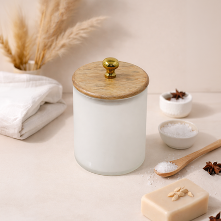 Frosted Glass Storage Jar