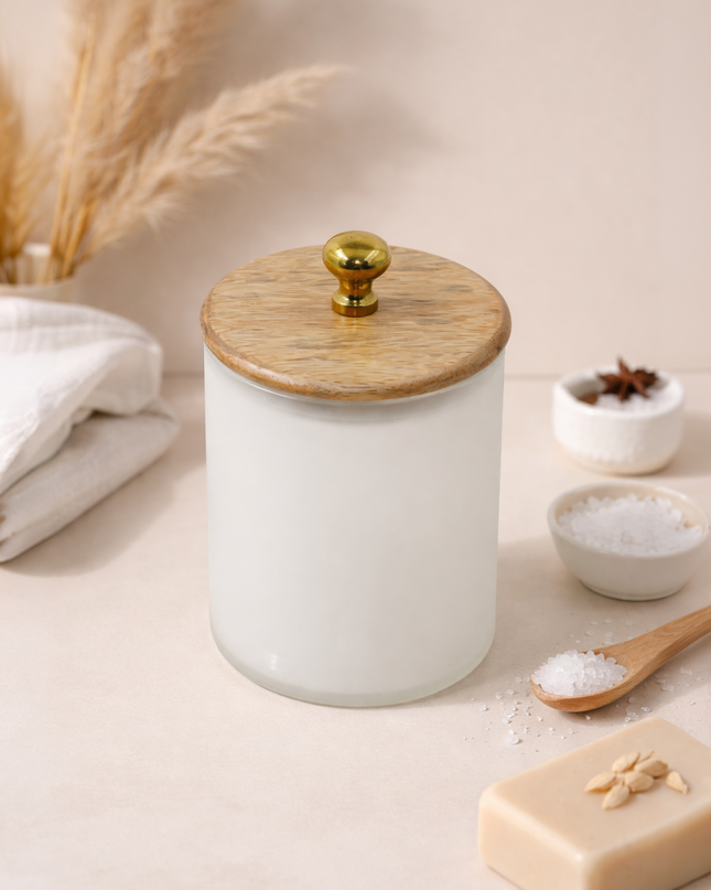 Frosted Glass Storage Jar