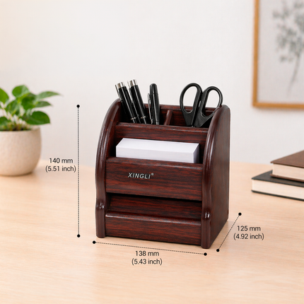 Wooden Desk Organizer - Office Organizer with Sleek Finish
