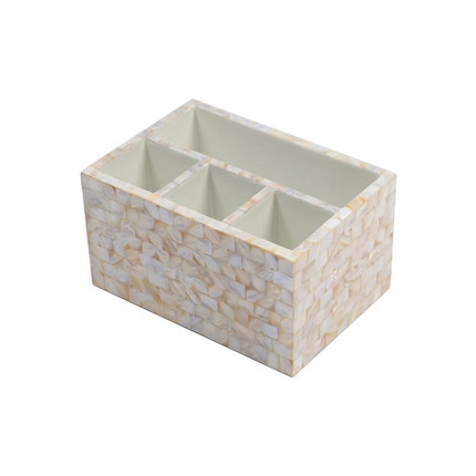 Luxury 4-Slot Mother of Pearl (MOP) Kitchen Organiser / Cutlery & Napkin Holder