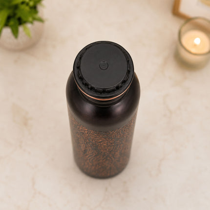 Antique Embossed Water Bottle – Vintage Style Design