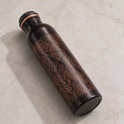 Antique Embossed Water Bottle – Vintage Style Design