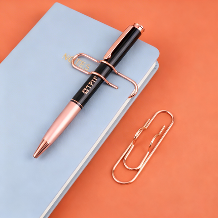 Premium Copper Bookmark with Pen Holder – Pack of 6 | Metal Page Marker for Books, Journals & Planners
