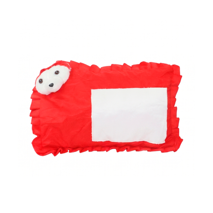 Personalized Red Teddy Corner Photo Cushion for Kids
