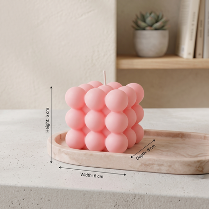 Pink Bubble Candle – Aesthetic & Decorative Scented Wax Candle