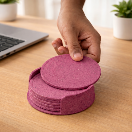 Himalayan Pine Needle Coaster – Pink