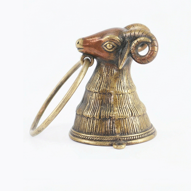 Ringed Lamb Head Towel Holder