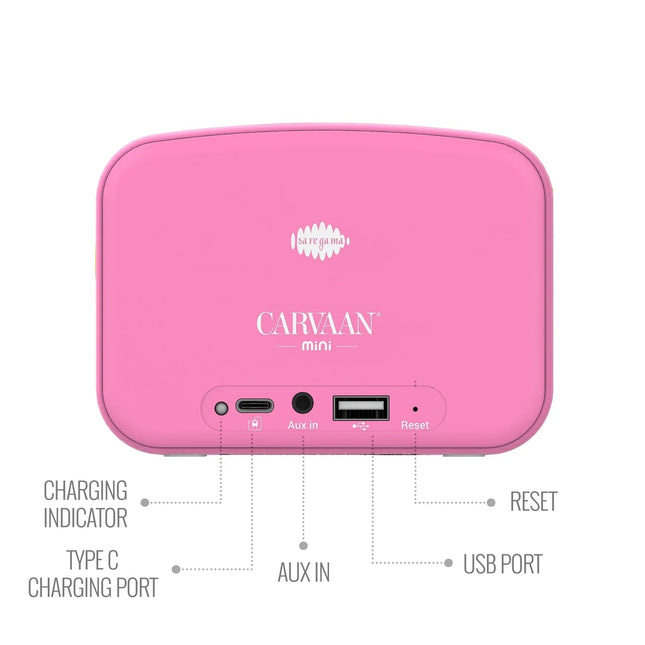 Carvaan mini Kids with MIC - Baby Pink