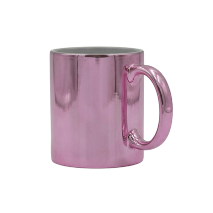 Shiny Metallic Pink Personalized Sublimation Mug_e