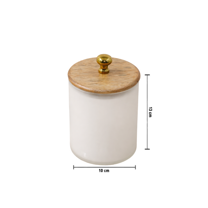 Frosted Glass Storage Jar