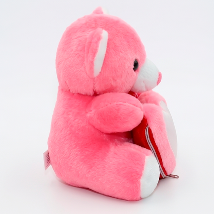 Soft Pink Teddy with Custom Heart Photo Frame