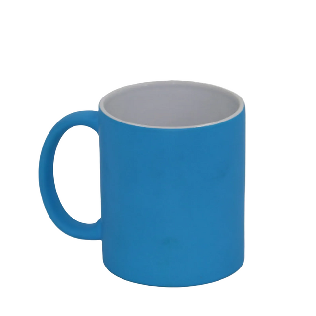 Stylish Matte Finish Blue Sublimation Ceramic Mug for Personalized Designs_a