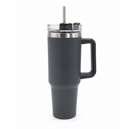 Stanley-Style Insulated Cup – Gray Travel Tumbler