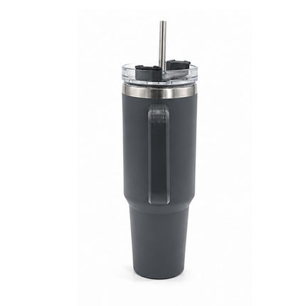 Stanley-Style Insulated Cup – Gray Travel Tumbler