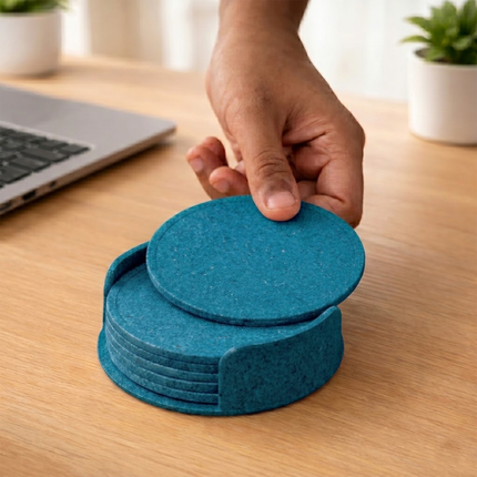 Himalayan Pine Needle Coaster – Navy Blue