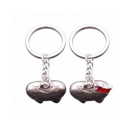 Smiling Tooth Couple Metal Keychain Set | Matching Cute Dental Keyrings for Couples