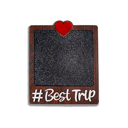 Travel-Themed Fridge Magnet With #BestTrip Picture Holder