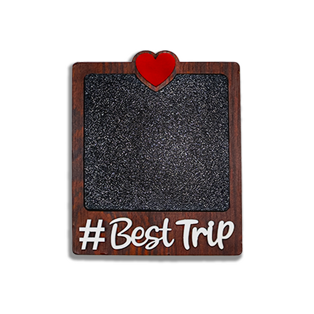 Travel-Themed Fridge Magnet With #BestTrip Picture Holder