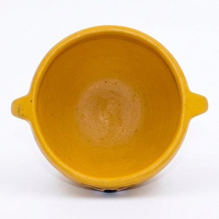Tripod Cute Cat Face Handcrafted Yellow Mini Planter