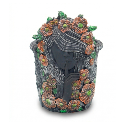 Whispering Floral Lady Vase – Secret Garden Decorative Planter
