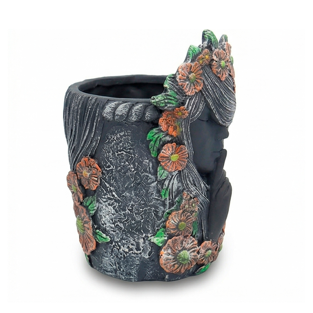 Whispering Floral Lady Vase – Secret Garden Decorative Planter