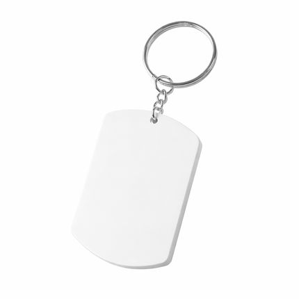 White Sublimation Keychain for Printing or Engraving - Customised Gifting_a