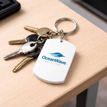 White Sublimation Keychain for Printing or Engraving - Customised Gifting_b