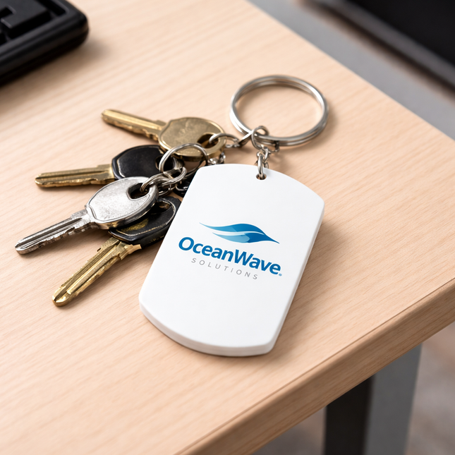 White Sublimation Keychain for Printing or Engraving - Customised Gifting_b