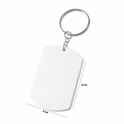 White Sublimation Keychain for Printing or Engraving - Customised Gifting_c