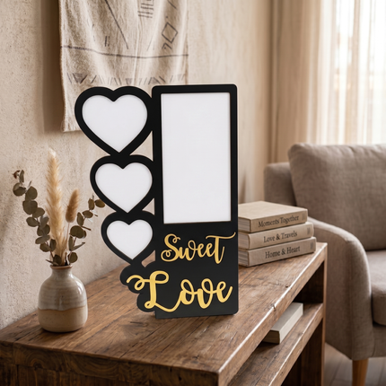 Personalized Sweet Love MDF Photo Frame with Multiple Photos