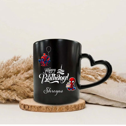 Personalized Spider Superhero Magic Mug for Kids – Birthday Surprise Mug