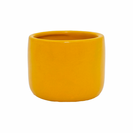 Yellow Owl Ceramic Hand-Painted Planter