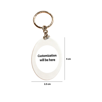 Personalised Oval Sublimation Keychain – Custom Print & Design